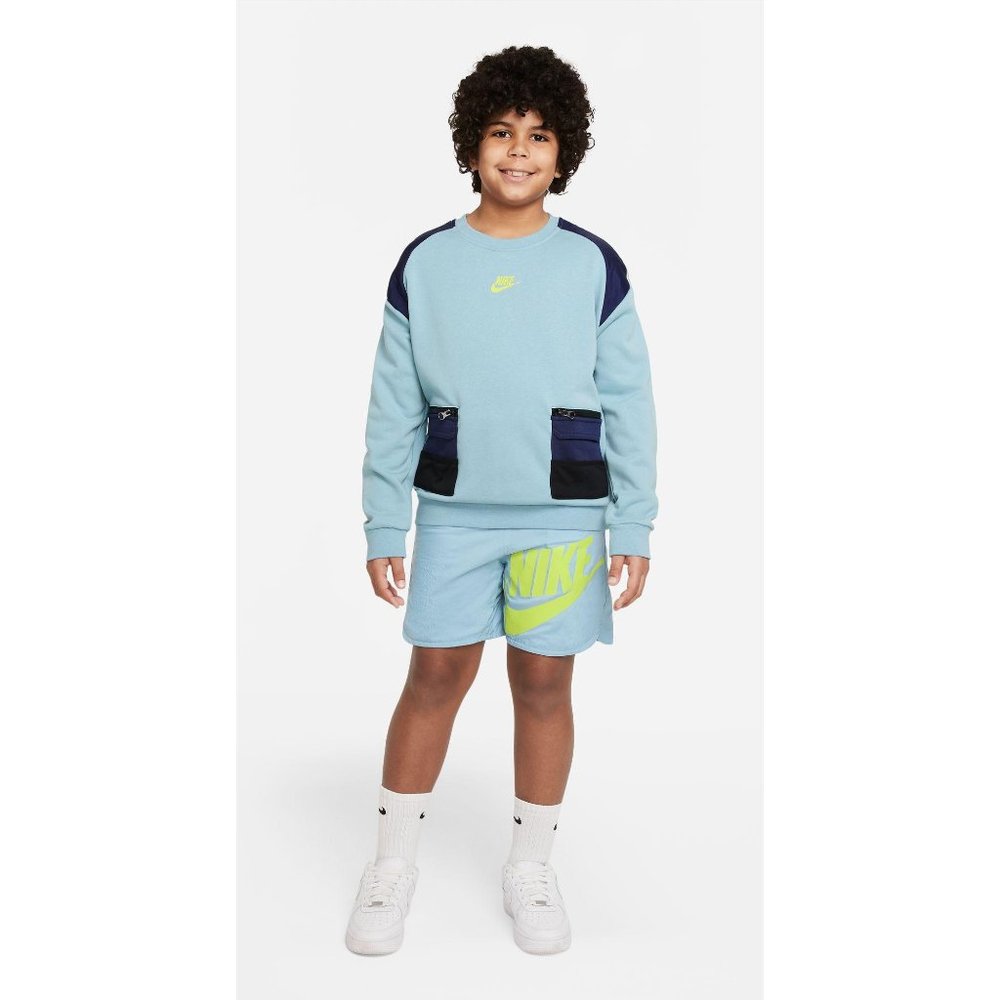 Nike Boys' Cargo Pocket French Terry Crewneck Sweatshirt - Picture 2 of 4
